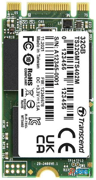 Transcend MTS402M 32 GB M.2 PCIe NVMe SSD 2242 SATA III