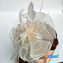 Tulle / Pelle fascinators con 1 Matrimonio / Occasioni