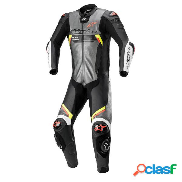 Tuta moto pelle Alpinestars MISSILE V2 IGNITION Grigio Nero