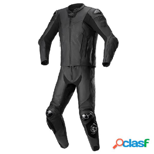Tuta moto pelle divisibile Alpinestars MISSILE V2 Nero Nero