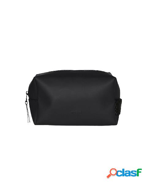 Wash Bag Small beauty case nero con manico per il trasporto