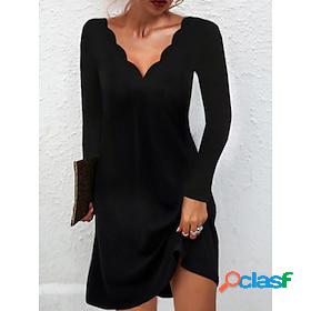 Womens Casual Dress T Shirt Dress Tee Dress Shift Dress Midi