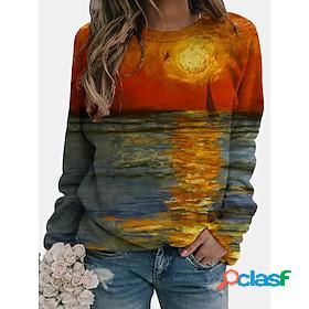 Womens Graphic Scenery Hoodie Sweatshirt 3D Print Daily