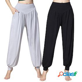 Women's Yoga Pants Quick Dry Moisture Wicking Wide Leg Side