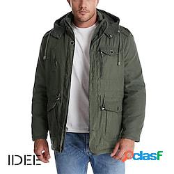 giacca invernale da uomo con cappuccio giacca militare parka