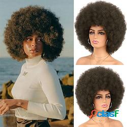 parrucche cosplay afro puff parrucche per le donne breve