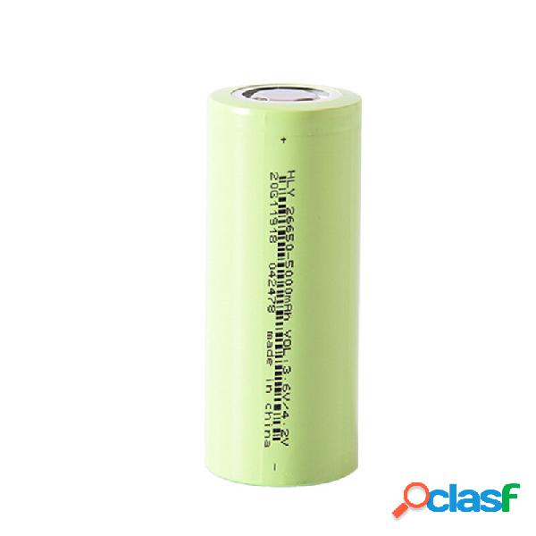 1 Pz HLY 26650 5000 mAh 3,7 V 3C Potenza Batteria