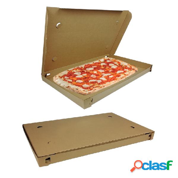 100 pz Scatola pizza mezzo metro in cartone avana