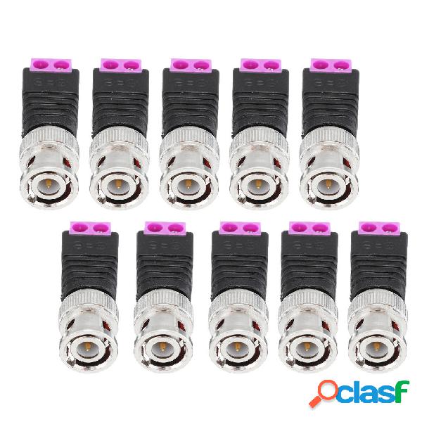 10Pcs BNC Maschio Connettore Audio Video Q9 Giunto a 2 punte