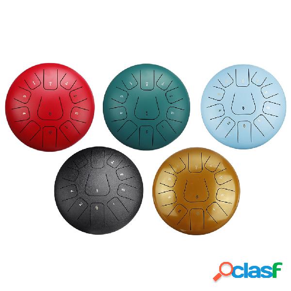 12 Pollici Tamburo a lingua in acciaio Handpan Tamburi a