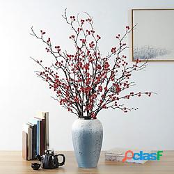 1pc fiore artificiale a forma di pianta bacca rossa