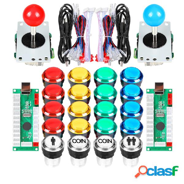 2 giocatori LED Arcade Kit fai da te USB Encoder per PC