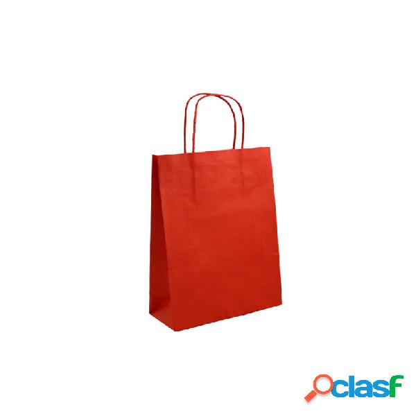 25 pz Shopper in carta colore rosso da € 0,28 Cad + Iva
