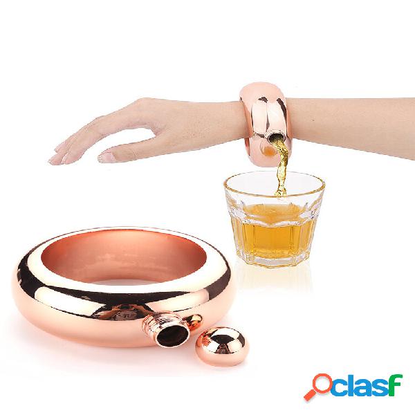 3.5Oz Fiaschetta da Bere a Forma di Braccialetto per