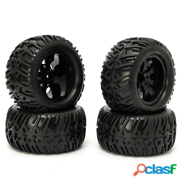 4 Pezzi di Cerchione & Pneumatico HSP 1:10 per Monster