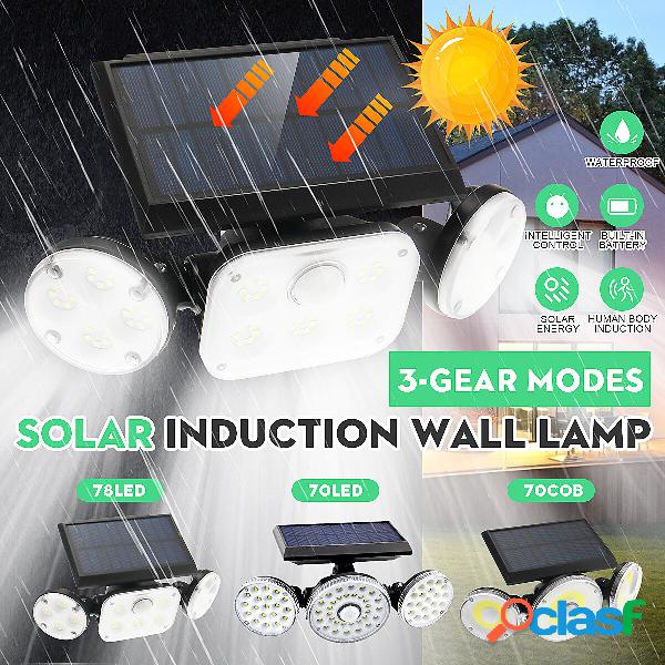 70COB / 70LED / 78LED solare Luce con sensore di movimento