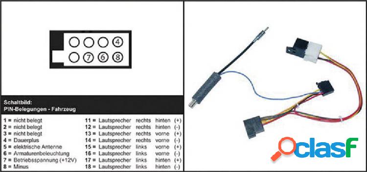 AIV 41C603 Cavo adattatore attivo per radio ISO Adatto per