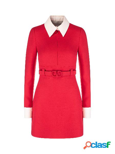 Abito Corto in Crepe Couture