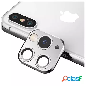Adesivo per fotocamera falsa per iPhone XS Max - Argento