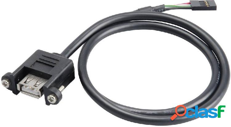 Akasa Cavo USB USB 2.0 Connettore a perforazione 4 poli,