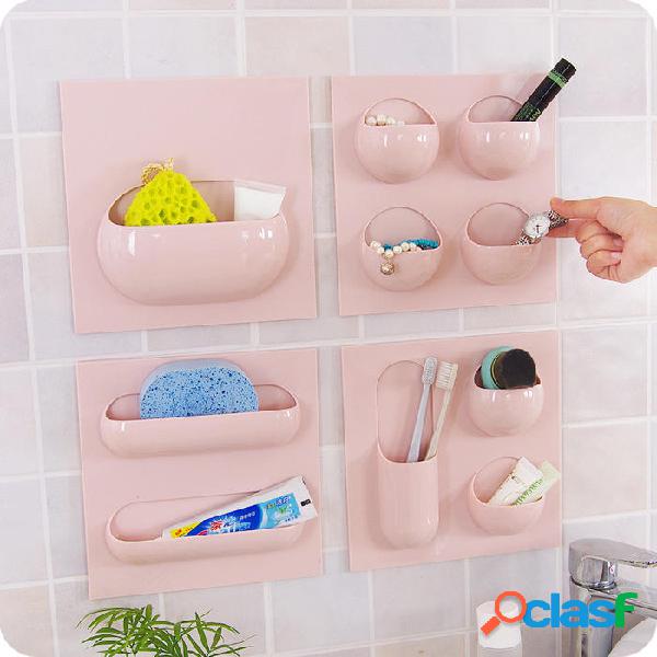 Appendino Adesivo da Pareti Organizer da Bagno Contenitore