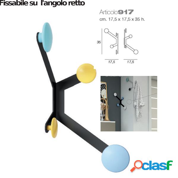 Appendino da parete ad angolo Spyder struttura in metallo a