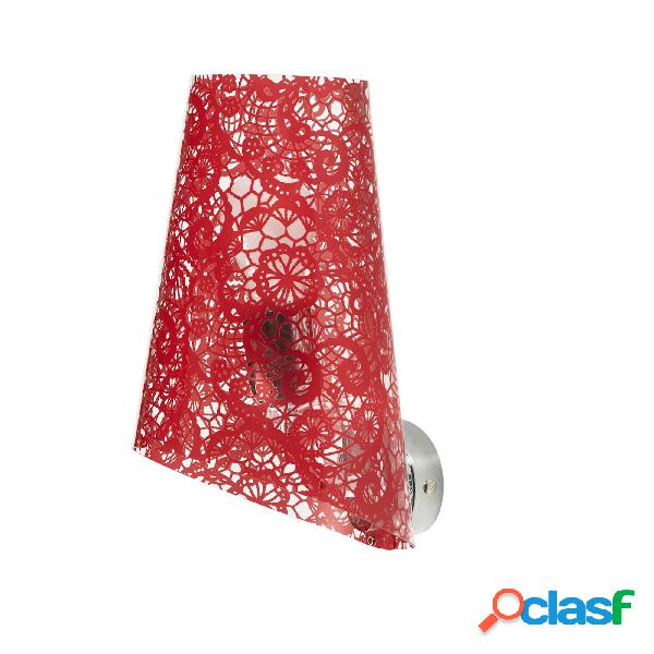 Applique da muro in policarbonato PIXI PIZZO 18xh30 cm con
