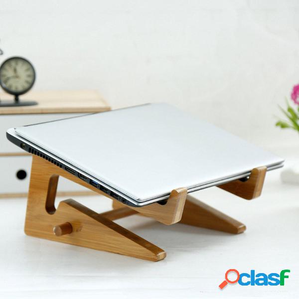 Bamboo Laptop Stand Holder Supporto per telefono con