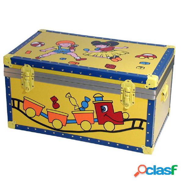Baule in legno pressato serigrafato Bimbo Treno Serigrafato