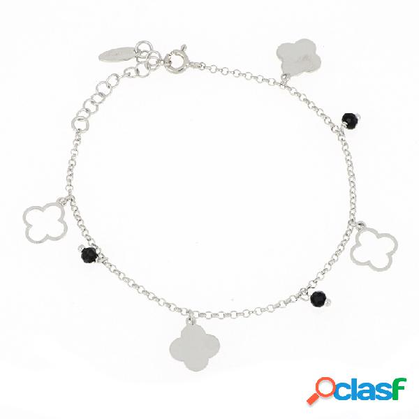 Bracciale donna in argento 925 con charms a forma di
