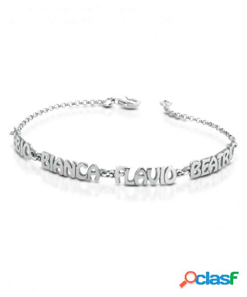 Bracciale personalizzabile con max 4 nomi (mod. AG7BR3)