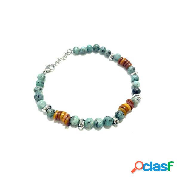 Bracciale unisex con pietre colorate naturali mod. ACBR18MVB