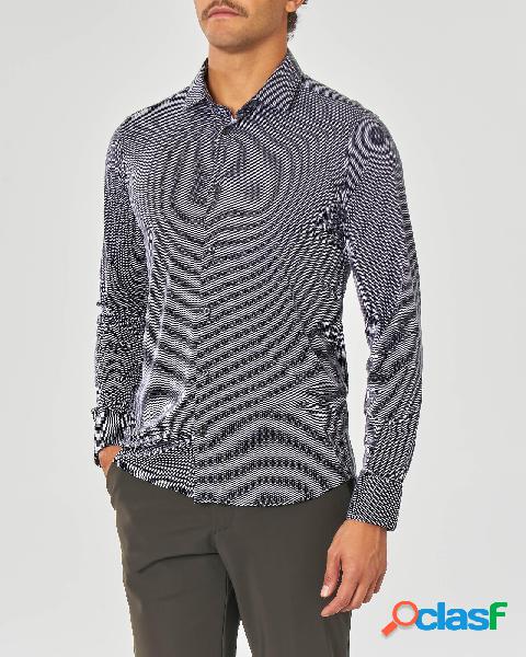 Camicia Shirt Oxford Jacquard in tessuto tecnico stretch
