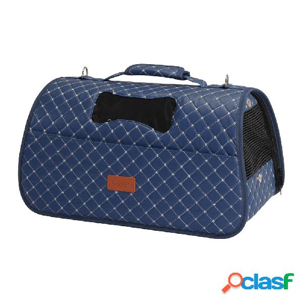 Camon Borsa trasportino trapuntata "Rombo" Blu 50x27x27 cm