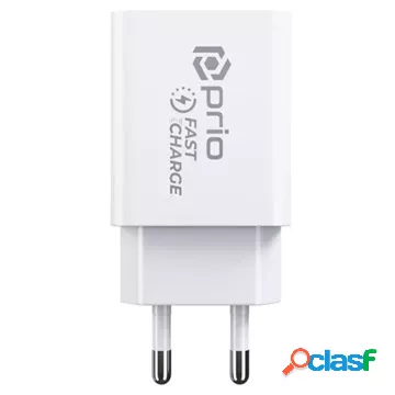 Caricabatterie da parete Prio Fast Charge - 18W, PD3.0,
