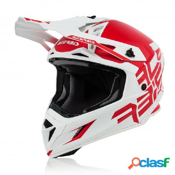 Casco cross Acerbis X-PRO VTR in fibra Rosso Bianco