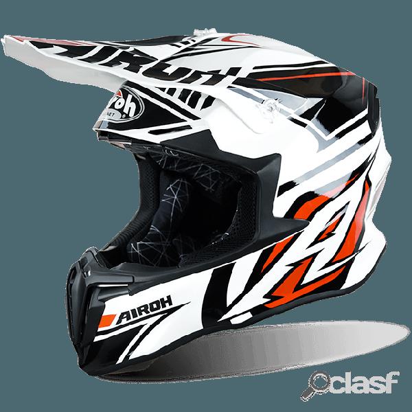 Casco cross Airoh Twist Avanger bianco lucido