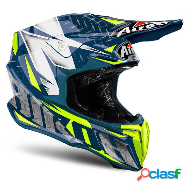 Casco cross Airoh Twist Iron blu lucido