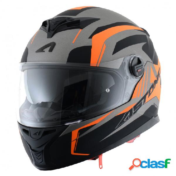 Casco integrale Astone Helmets GT800 Drone grigio arancio
