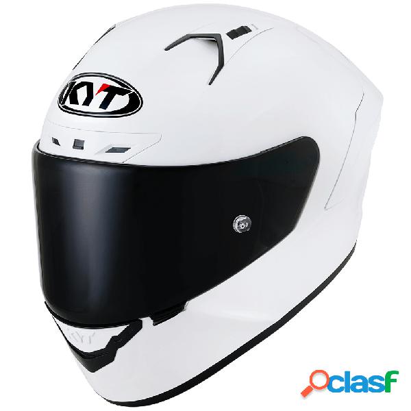 Casco integrale KYT NZ RACE PLAIN WHITE E06 in fibra