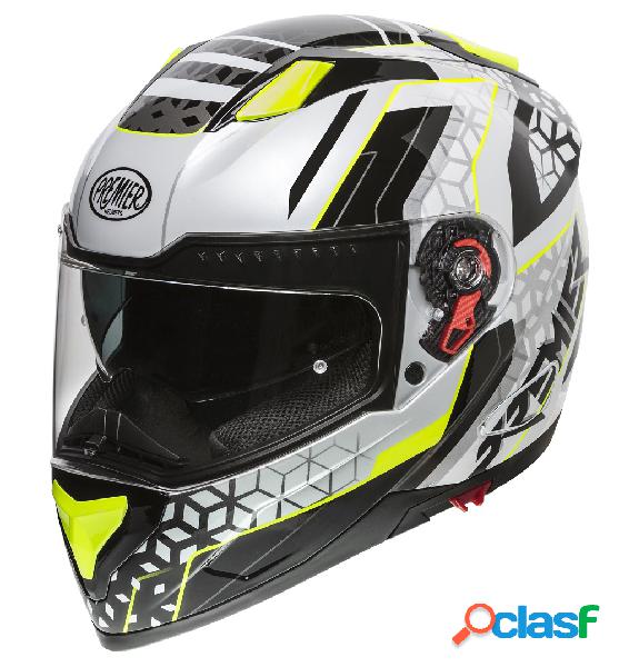 Casco integrale Premier VYRUS EMY8 Grigio Giallo