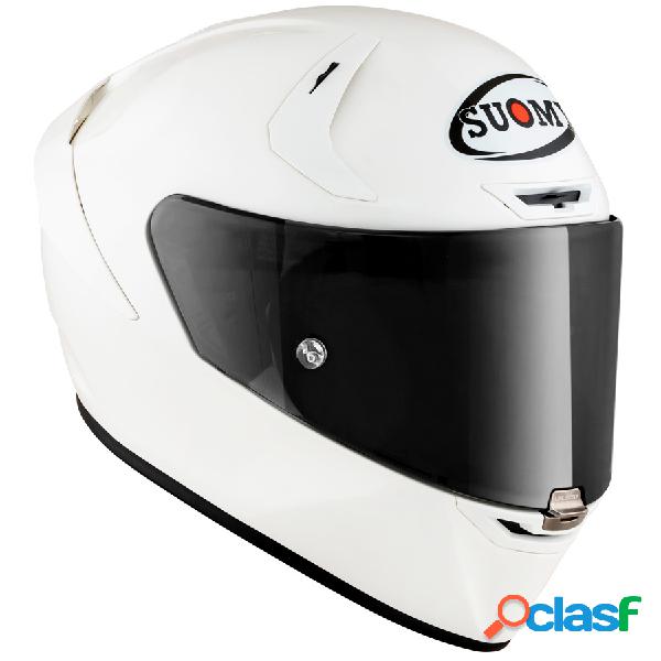 Casco integrale Suomy SR-GP PLAIN E06 Bianco perla in fibra