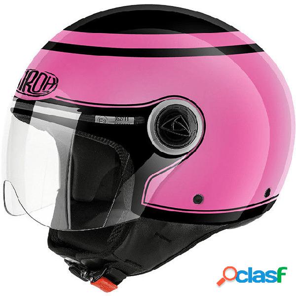 Casco jet Airoh Compact Pro Beeze rosa lucido