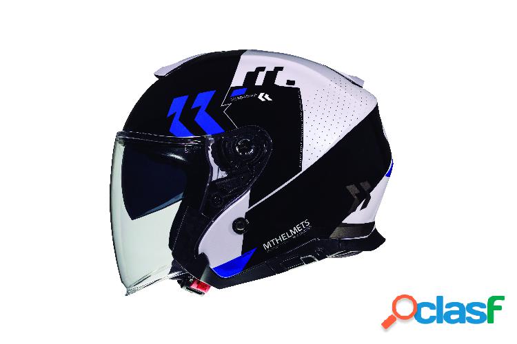 Casco jet MT Helmets Thunder 3 Sv Jet Venus A7 Bianco Blu