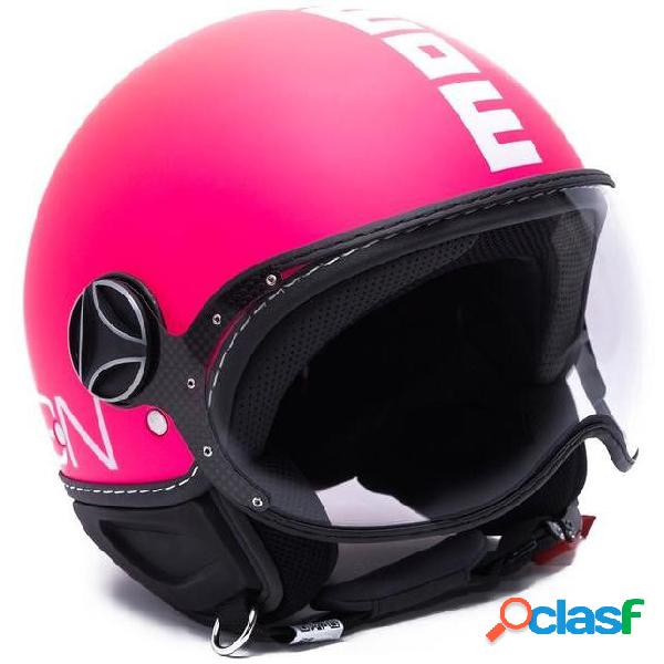 Casco jet Momo Design Fighter Classic Fucsia Metallizzato