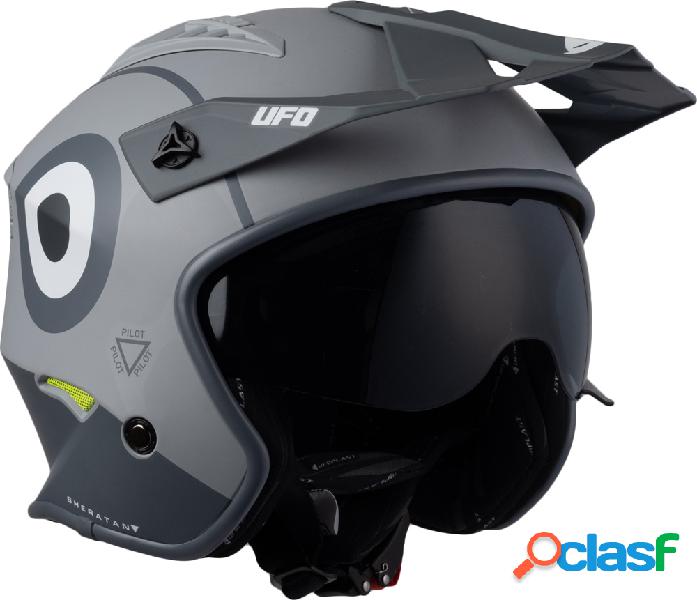 Casco jet Ufo Plast Sheratan Jet Grigio Opaco