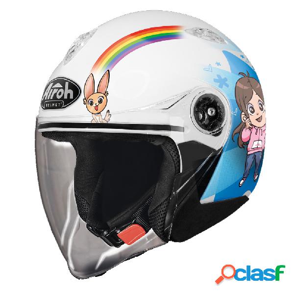 Casco jet bambino Airoh MR JET Me contro Te Bianco Lucido