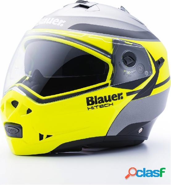 Casco modulare Blauer SKY II Titanio Giallo Fluo Nero Opaco