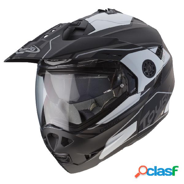 Casco modulare Caberg TOURMAX MARATHON Nero Opaco Bianco