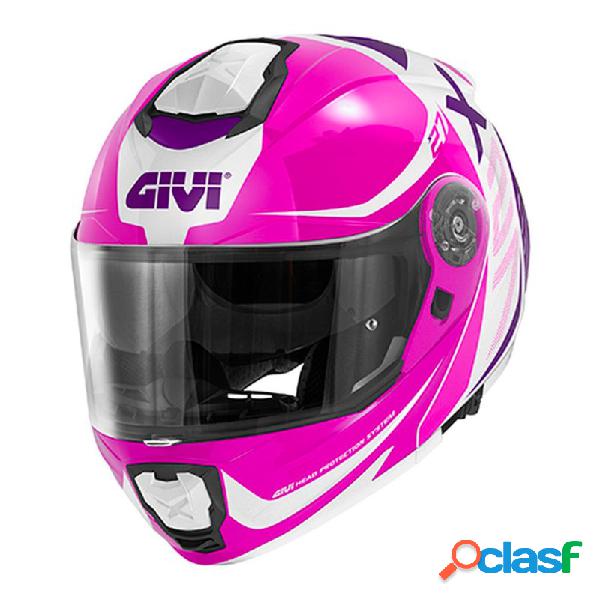 Casco modulare GIVI X.27 Dimension Bianco Fucsia Viola
